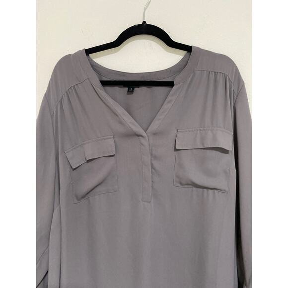 Torrid Harper Georgette Blouse Womens 3X Career Loose Fitting Flowy Minimalist - Picture 3 of 11